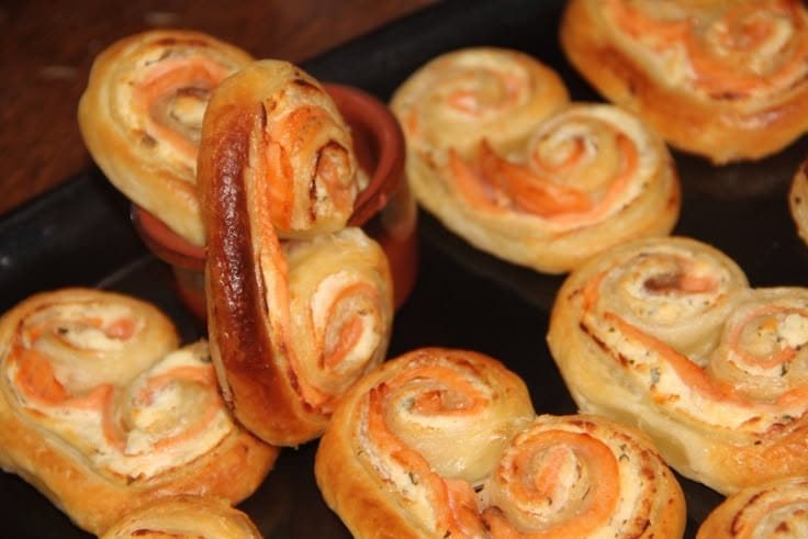 Palmiers saumon et fromage frais